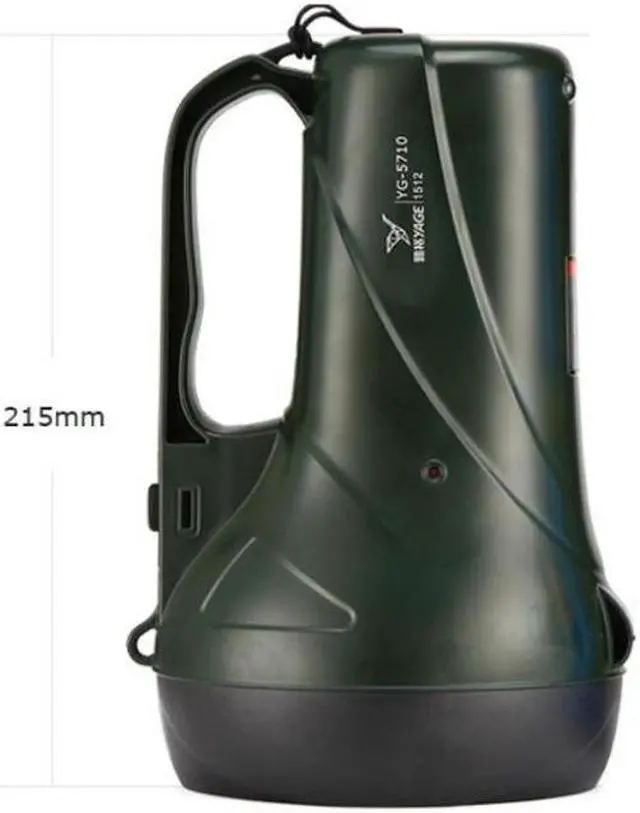 Alt view image 3 of 7 - YAGE YG-5710 5W LED Waterproof Glare Flashlight Outdoor Rechargeable Lighting Portable Lamp, CN Plug (ArmyGreen)
