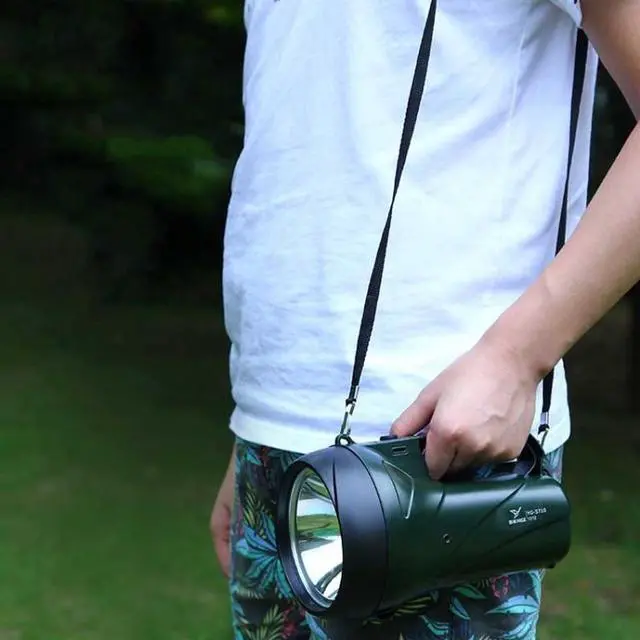 Alt view image 7 of 7 - YAGE YG-5710 5W LED Waterproof Glare Flashlight Outdoor Rechargeable Lighting Portable Lamp, CN Plug (ArmyGreen)