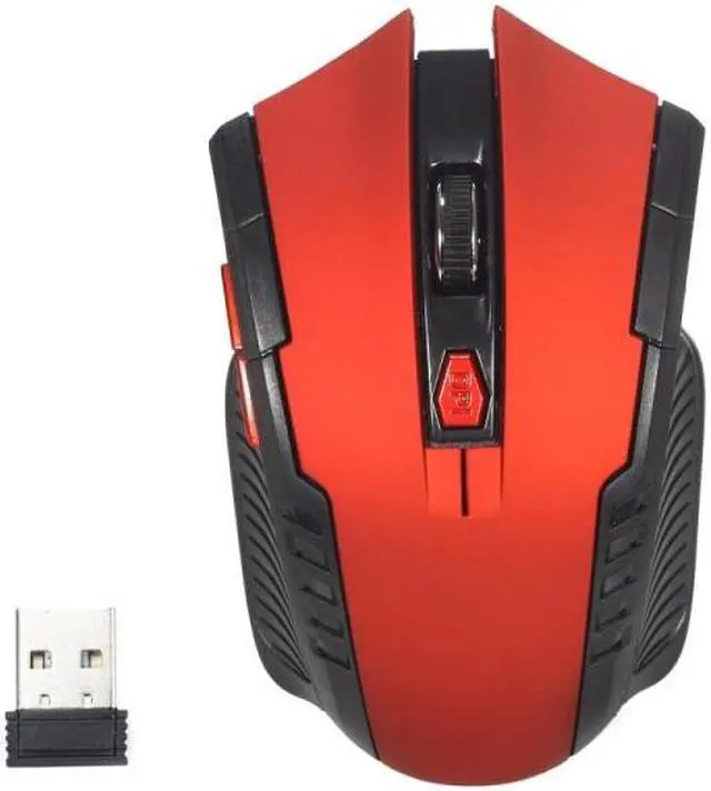 Main image of 6-keys 2.4G 1600DPI Three-speed Adjustable Wireless Office Mouse (Red)