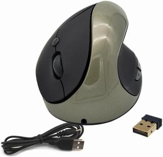 Main image of JSY-03 6 Keys Wireless Vertical Charging Mouse Ergonomic Vertical Optical Mouse (Silver Gray)