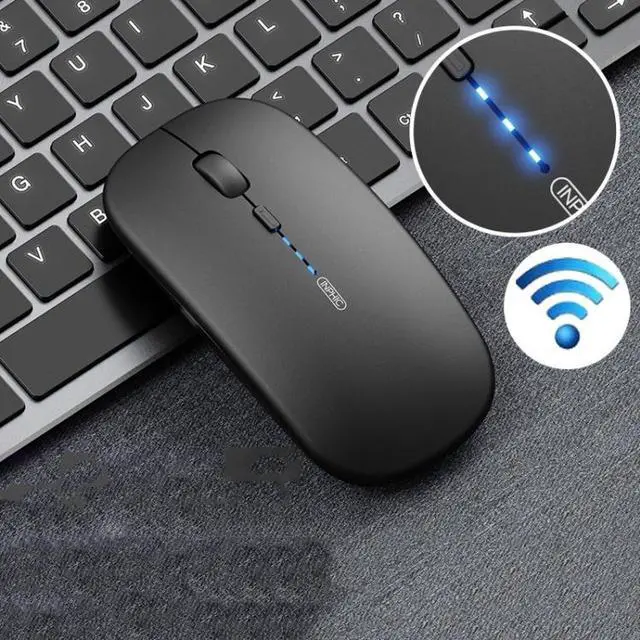 Main image of Inphic PM1 Office Mute Wireless Laptop Mouse, Style:Battery Display Battery Display (Magic Black)