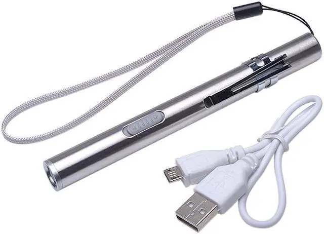 Main image of Pen Design USB Rechargeable Flashlight Powerful Mini LED Lamp