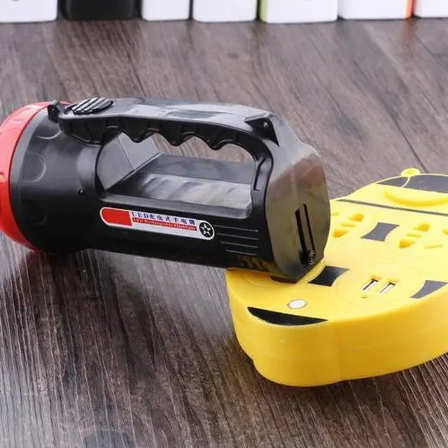 Alt view image 6 of 7 - 5W Rechargeable Strong LED Flashlight 2-Modes Outdoors Searchlight