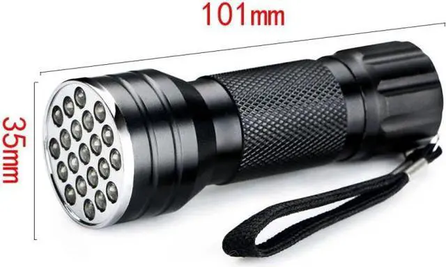 Alt view image 6 of 7 - UV 21 LEDs 395NM Ultra Violet Torch LED Flashlight Light Lamp Detector for Dog Urine Pet Stains
