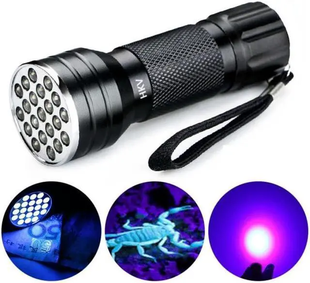 Main image of UV 21 LEDs 395NM Ultra Violet Torch LED Flashlight Light Lamp Detector for Dog Urine Pet Stains