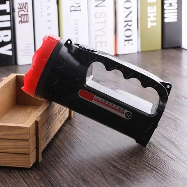 Alt view image 4 of 7 - 5W 9 LEDs Rechargeable Strong LED Flashlight 2-Modes Outdoors Searchlight