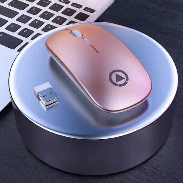 Main image of YINDIAO A2 2.4GHz 1600DPI 3-modes Adjustable Wireless Silent Mouse, Battery Powered (Rose Gold)