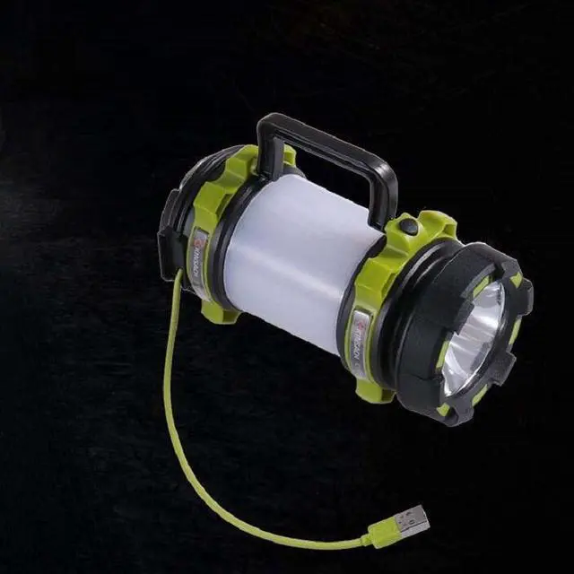 Alt view image 3 of 6 - KINSACH Portable LED Searchlight Outdoor Rechargeable Multi-function Flashlight Camping Light (Green)
