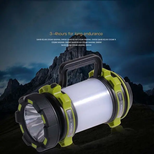 Alt view image 2 of 6 - KINSACH Portable LED Searchlight Outdoor Rechargeable Multi-function Flashlight Camping Light (Green)
