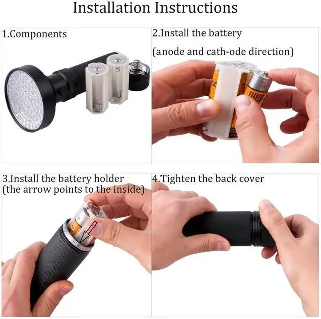 Alt view image 4 of 7 - 100 LED UV Flashlight Scorpion Detector Fluorescence Detector