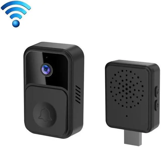 Main image of ML19 90 Degree Wide Angle Wireless Smart Video Doorbell, Size:ML19 (Black)