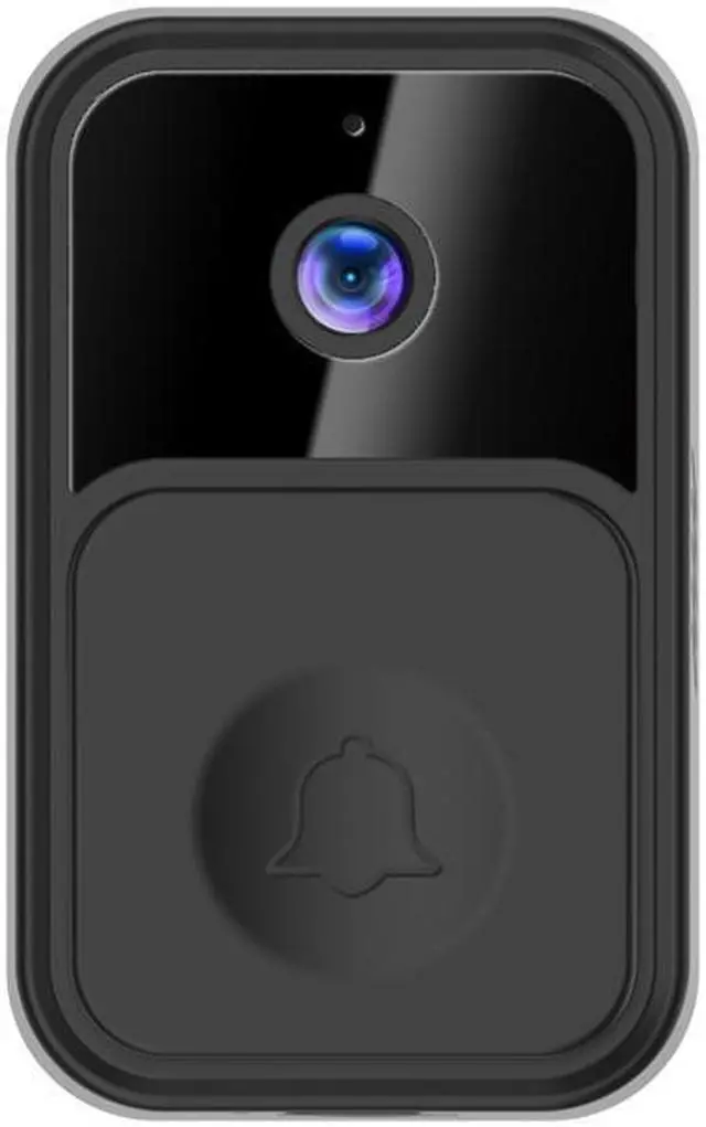 Alt view image 2 of 7 - ML19 90 Degree Wide Angle Wireless Smart Video Doorbell, Size:ML19 (Black)