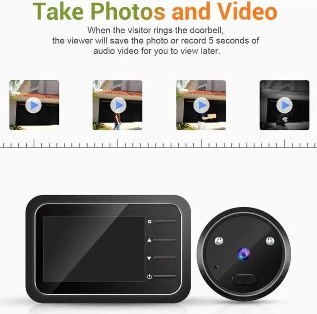 Alt view image 5 of 7 - ESCAM C22 2.4 inch Screen Digital Door Viewer, Support Night Vision, TF Card, Take Photos and Video C22