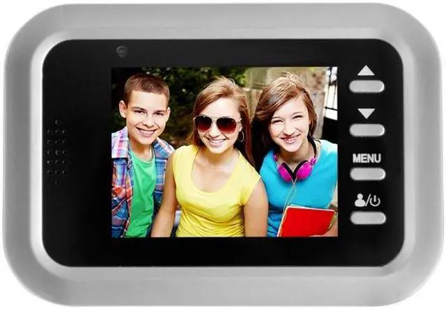 Alt view image 2 of 7 - Video Doorbell Camera, W8-S 2.4 inch Screen 2.0MP Security Camera No Disturb Peephole Viewer, Support TF Card (Silver)