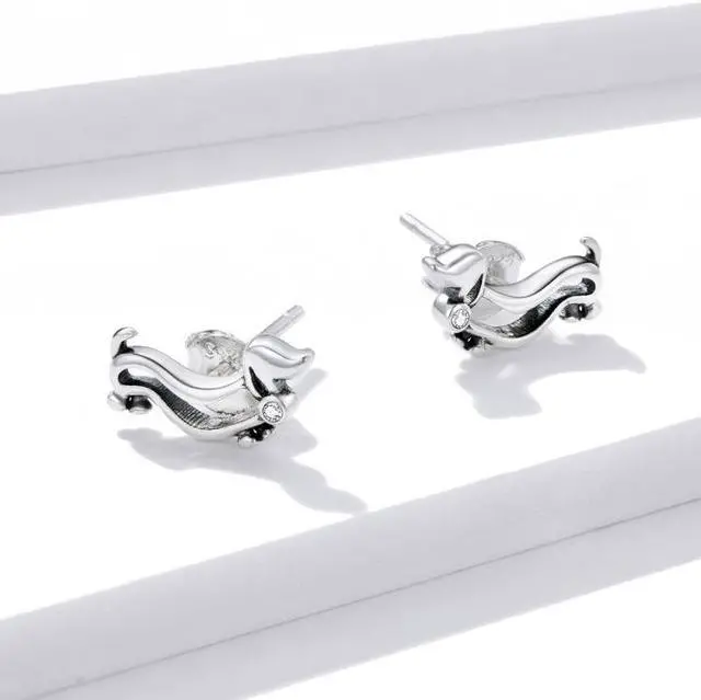 Alt view image 3 of 7 - S925 Sterling Silver Cute Dog Women Earrings Cute Dog