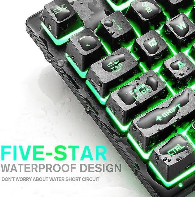 Alt view image 7 of 7 - ZIYOULANG K16 87 Keys Colorful Mixed Light Gaming Notebook Manipulator Keyboard, Cable Length: 1.5m, Size:K16