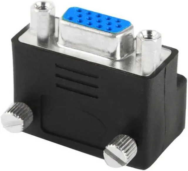 Alt view image 2 of 4 - 90 Degree VGA 15 Pin Male to Female Right Angle Adapter