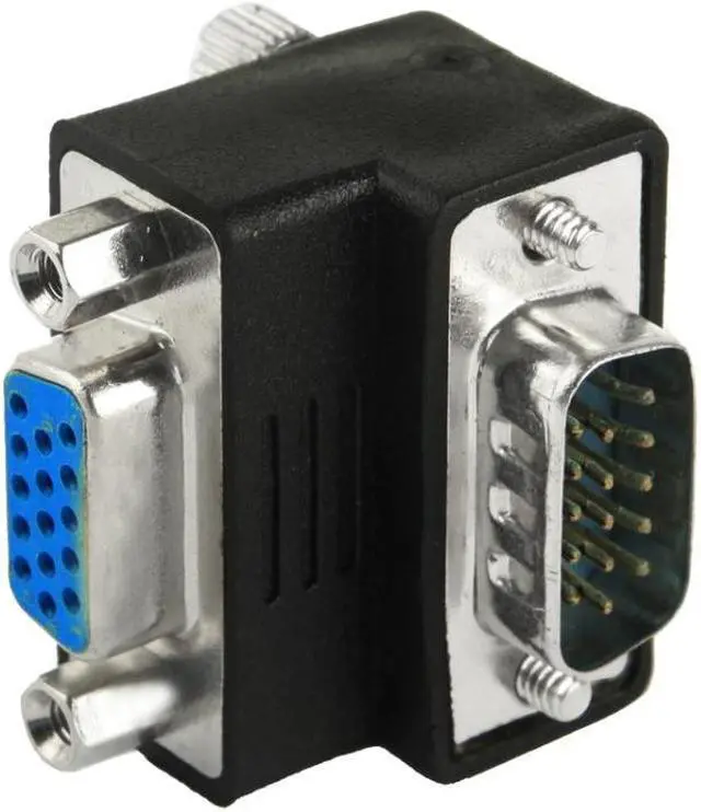 Alt view image 3 of 4 - 90 Degree VGA 15 Pin Male to Female Right Angle Adapter