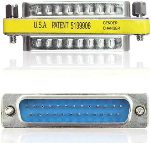 Alt view image 4 of 4 - DB25 25 Pin Male to Male Mini Gender Changer Adapter