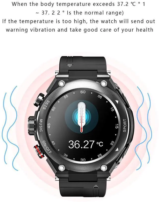 Alt view image 2 of 7 - T92 1.28 inch IPS Touch Screen 2 in 1 Bluetooth Headset Smart Watch, Support Heart Rate Monitoring/Bluetooth Music (Silver)