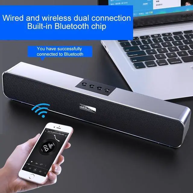 Alt view image 4 of 7 - YINDIAO A36 Bluetooth 5.0 Smart Subwoofer Computer Wireless Bluetooth Speaker, Bluetooth Upgrade Version (Black)