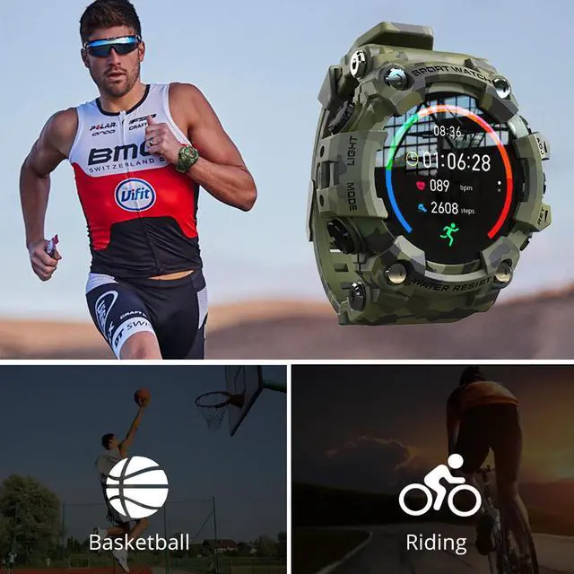 Alt view image 6 of 7 - Lokmat ATTACK 1.28 inch TFT LCD Screen Smart Watch, Support Sleep Monitor / Heart Rate Monitor / Blood Pressure Monitor ATTACK (Black)