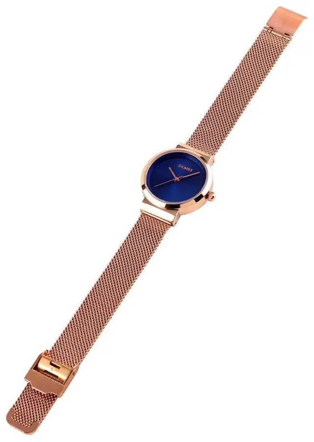 Alt view image 6 of 7 - Skmei 1595 Fashion Elegant Scale Free Steel Mesh Belt Women's Watch Waterproof Business Student Quartz Watch Female (Silver)