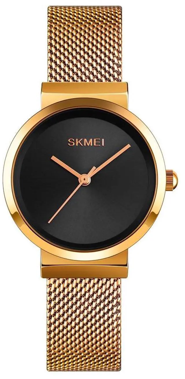 Alt view image 2 of 7 - Skmei 1595 Fashion Elegant Scale Free Steel Mesh Belt Women's Watch Waterproof Business Student Quartz Watch Female (Silver)