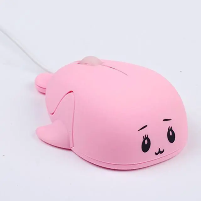 Alt view image 2 of 5 - Cute Cartoon Wired Mouse Girl Office Home Laptop  Mouse (Pink)