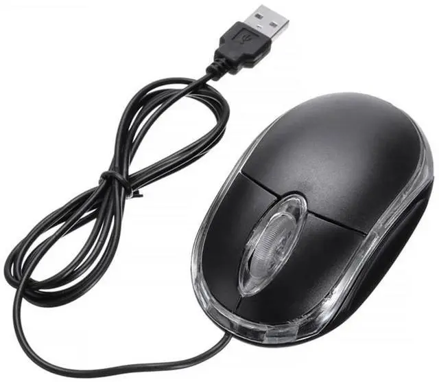 Alt view image 3 of 7 - 1000dpi Colorful Light USB Scroll Wheel Optical Mouse(Black)