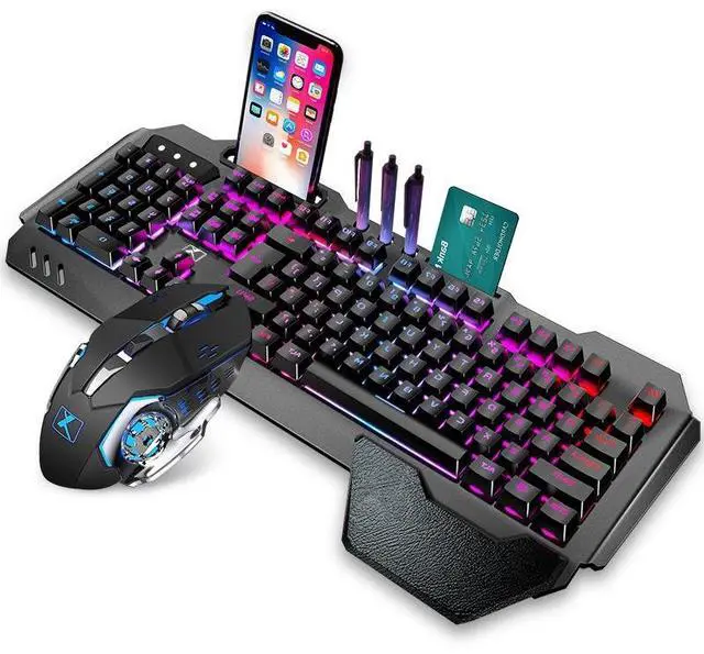 Alt view image 2 of 7 - K680 RGB Rechargeable Gaming Wireless Keyboard and Mouse Set (White)