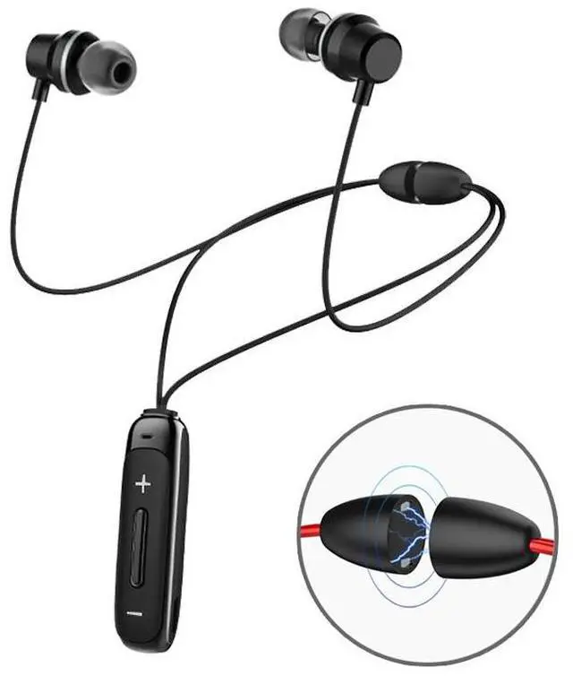 Alt view image 2 of 7 - BT315 Sport Bluetooth Headset Wireless Stereo Earphone Bluetooth 4.1 Earpiece With Mic Sport Bass Magnetic Necklace Earpiece (White)