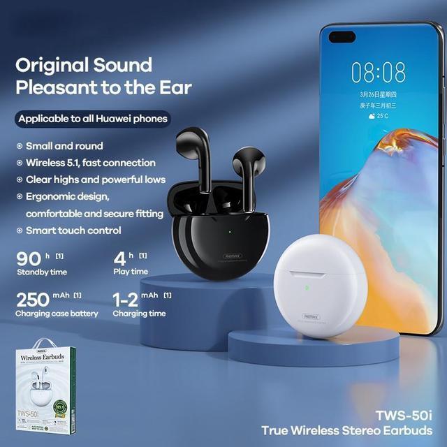 Alt view image 4 of 4 - REMAX TWS-50i True Wireless Stereo Bluetooth Earphone (White)