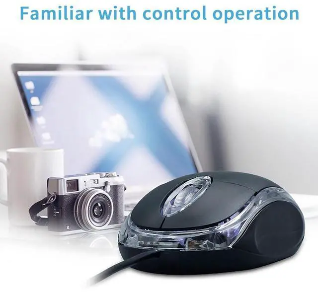 Alt view image 6 of 7 - 1000dpi Colorful Light USB Scroll Wheel Optical Mouse(Black)