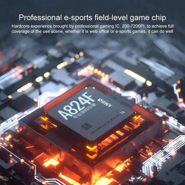 Alt view image 6 of 7 - YINDIAO G10 7200DPI 7-modes Adjustable 7-keys RGB Light Wired Metal Mechanical Hard Core Macro Mouse, Style: Audio Version (Black)