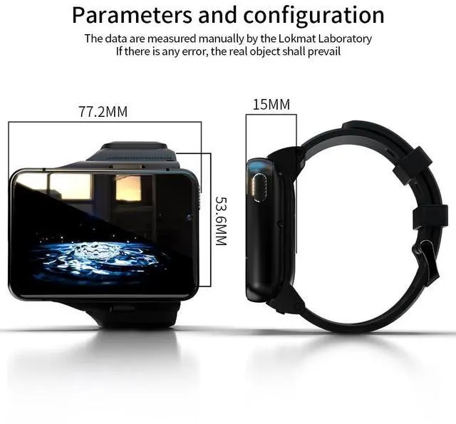 Alt view image 2 of 6 - LOKMAT APPLLP Max 4G Call Smart Watch, 2.88 inch MTK6761 Quad Core, 4GB+64GB, Android  9.0, GPS, Heart Rate (Black)