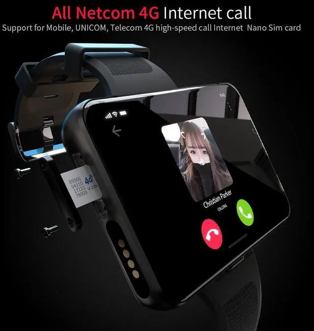 Alt view image 6 of 6 - LOKMAT APPLLP Max 4G Call Smart Watch, 2.88 inch MTK6761 Quad Core, 4GB+64GB, Android  9.0, GPS, Heart Rate (Black)