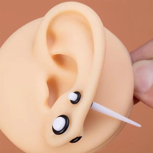 Alt view image 3 of 4 - 36PCS Unisex Acrylic Ear Expansion Ear Extender 14G-00G Accessories Set (Black)
