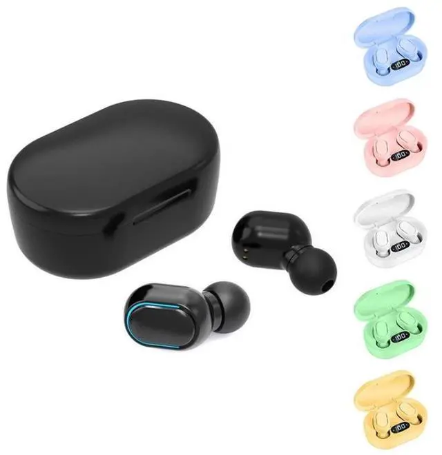 Alt view image 2 of 5 - E7s Digital Sports Waterproof TWS Bluetooth 5.0 In-Ear Headphones E7s (Black) (Black)