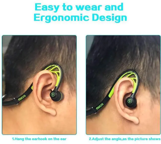 Alt view image 7 of 7 - Mucro ML233 Foldable Wired Running Sports Headphones Night Neckband In-Ear Stereo Earphones, Cable Length: 1.2m (Style 1)