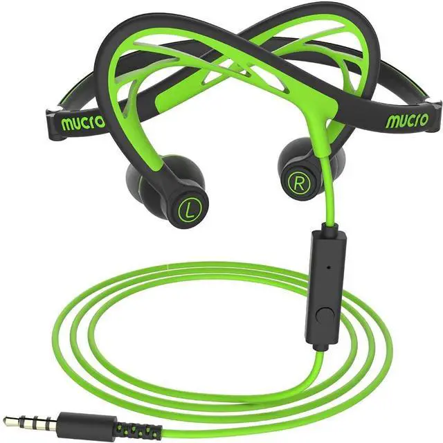 Alt view image 3 of 7 - Mucro ML233 Foldable Wired Running Sports Headphones Night Neckband In-Ear Stereo Earphones, Cable Length: 1.2m (Style 1)