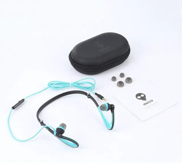 Alt view image 2 of 7 - Mucro ML233 Foldable Wired Running Sports Headphones Night Neckband In-Ear Stereo Earphones, Cable Length: 1.2m (Style 1)