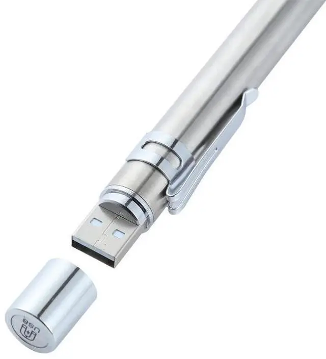Alt view image 4 of 4 - Flashlight Pupil Pen Light Yellow White Dual Light Source Dental Light LED Stainless Steel Morning Inspection Light, Size:Flashlight Pupil Pen Light (Black) (Black )