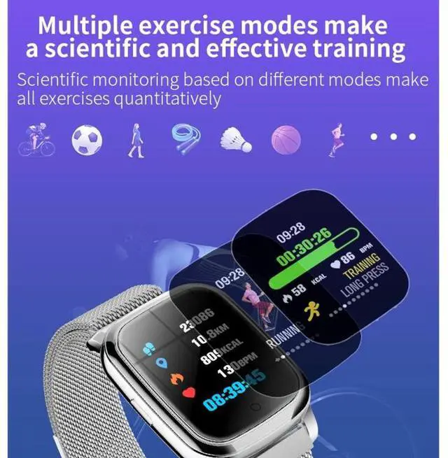 Alt view image 7 of 7 - CV06 1.3 inch TFT Color Screen TPU Watch Band Smart Bracelet, Support Call Reminder/ Heart Rate Monitoring /Blood Pressure Monitoring/ Sleep Monitoring/Blood Oxygen Monitoring (Black)