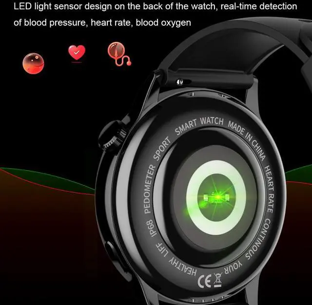 Alt view image 5 of 6 - HD1 1.3 Inch AMOLED Screen Smart Watch with NFC Function (Gold Steel+Silicone Strap)