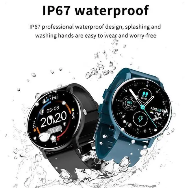 Alt view image 3 of 7 - ZL02D 1.28 inch IP67 Waterproof Steel Band Smart Watch Support Heart Rate Monitoring (Pink)