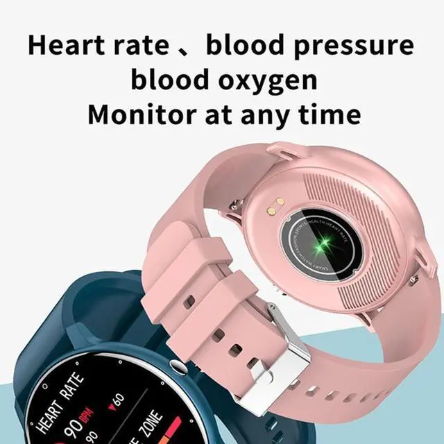 Alt view image 4 of 7 - ZL02D 1.28 inch IP67 Waterproof Steel Band Smart Watch Support Heart Rate Monitoring (Pink)