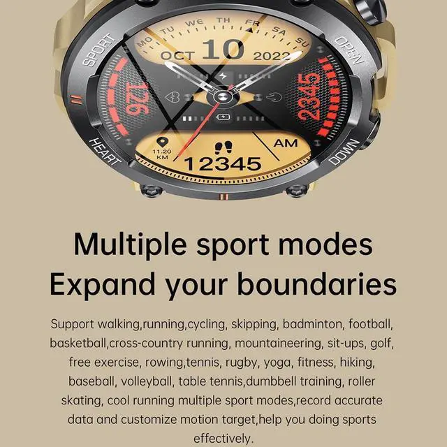 Alt view image 5 of 6 - K56Pro 1.39 Inch Heart Rate/Blood Pressure/Blood Oxygen Monitoring Smart Calling Watch (Black)