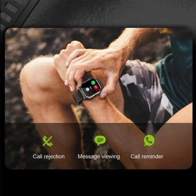 Alt view image 3 of 7 - NX3 1.83 inch Color Screen Smart Watch,Support Heart Rate Monitoring/Blood Pressure Monitoring (Black)