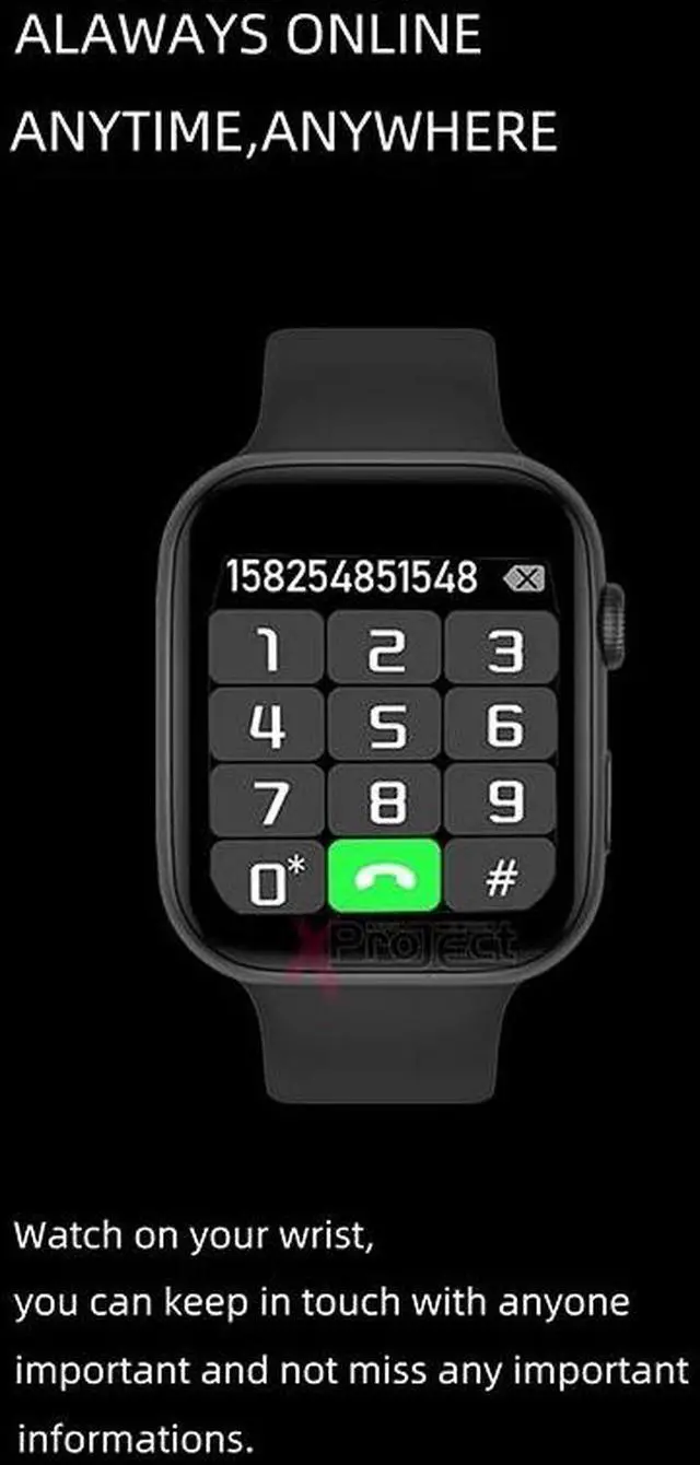 Alt view image 5 of 7 - i7 PRO+ 1.75 inch Color Screen Smart Watch, Support Bluetooth Calling / Heart Rate Monitoring (Black)